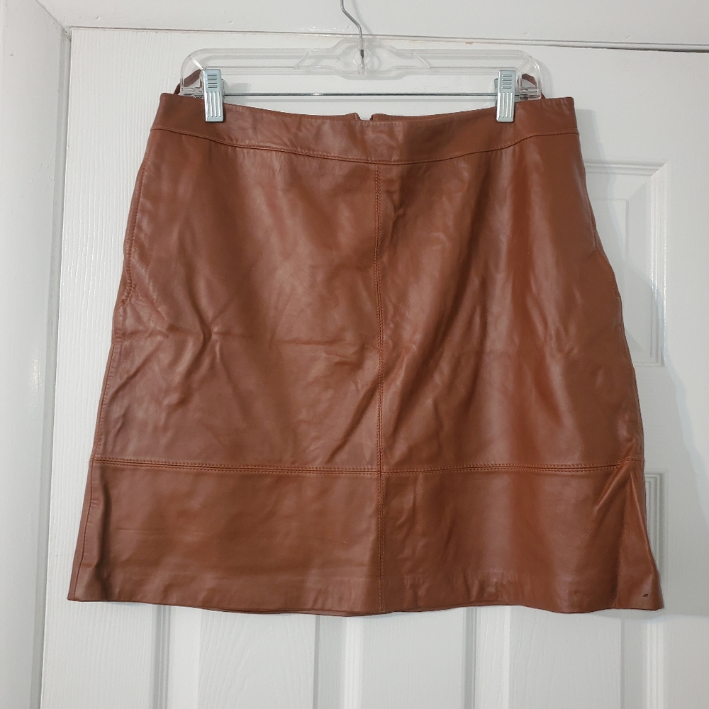 Lord & Taylor Genuine Leather Skirt